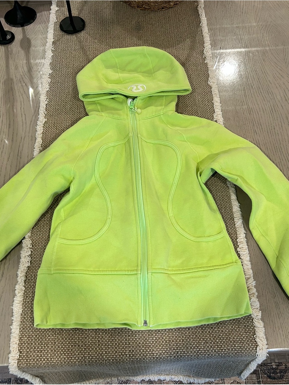 lululemon athletica Lime Green Scuba Hoodie